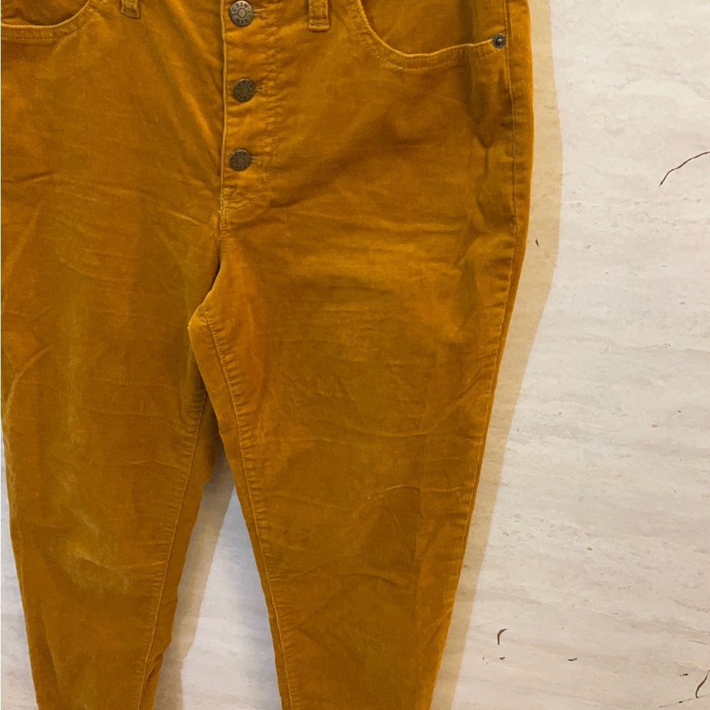 J. Crew 9" High-Rise Skinny Corduroy Pants Mustard Yellow - Picture 3 of 11